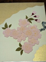 押絵 桜 さくら 昭和レトロ 縦27cm 横約24cm 色紙 花_画像2