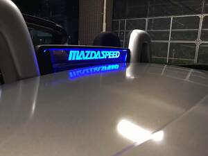 Valkyrie style ロードスターNC専用 NCECウィンドディフレクター バージョンS MAZDASPEED文字 LEDブルー リモコン付き::::！