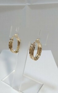 10KT(10K)YG design ring earrings!