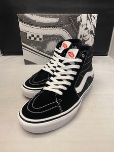 【新品】VANS SKATE SK8-HI BLACK/WHITE US9.5 27.5cm バンズ スケート スケート ハイ ブラック/ホワイト PRO プロ ハイカット 