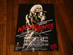 MICHAEL MONROE THE 30TH ANNIVERSARY TOUR IN JAPAN 2017 非売品フライヤー！ マイケル・モンロー HANOI ROCKS