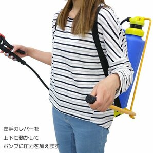 噴霧器 背負式 16L ノズル３種類付 ポータブル 除草剤 消毒 薬剤撒き 水やり 雑草対策 庭 ガーデニング/19の画像7