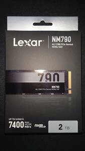☆新品未使用☆Lexar 2TB NVMe 内蔵SSD M.2 PCIe Gen4×4 最大読込7400MB/s 最大書込6500MB/s PS5 LNM790X002T-RNNNG