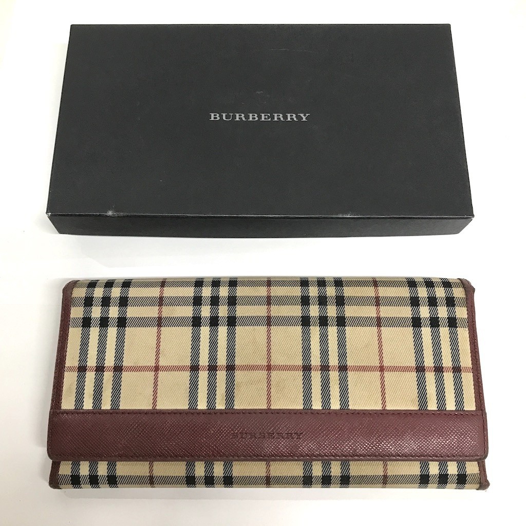 GINGER掲載商品】 BURBERRY バーバリー 札入れ 箱付き ノバチェック