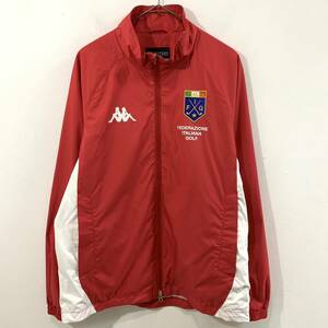 Kappa nylon jacket Zip up jacket embroidery Logo Golf FEDERAZIONI ITALIANA GOLFla gran sleeve Kappa [ uniform carriage / including in a package possibility ]A