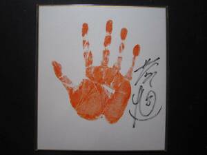  large sumo . country . curtain inside hand-print autograph 10