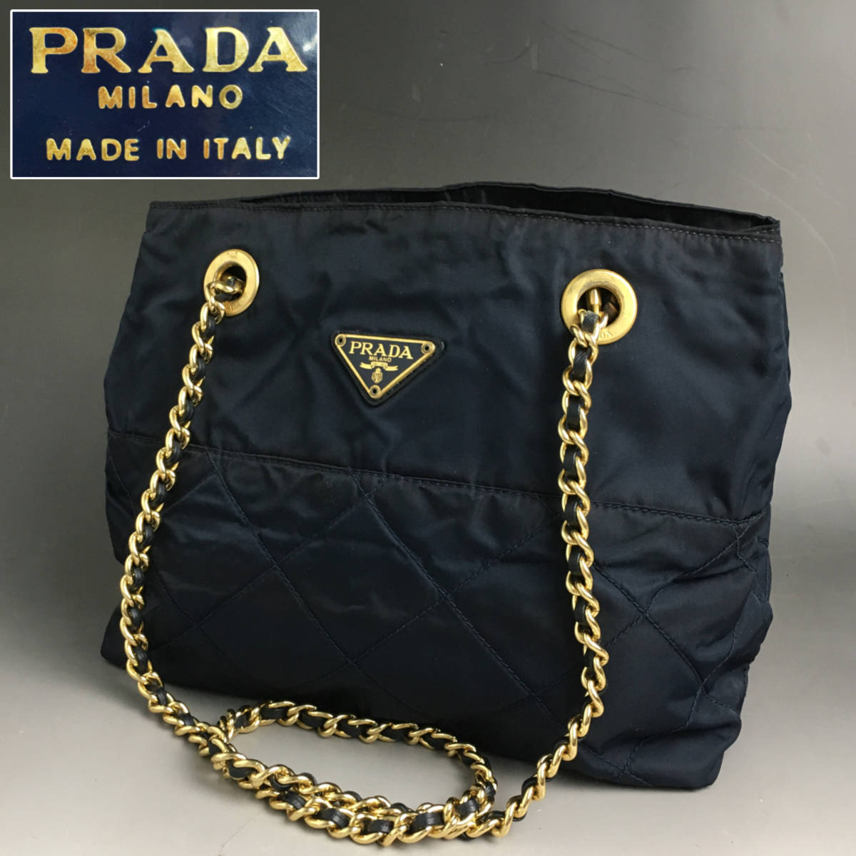 お1人様1点限り】 PRADA プラダ 三角ロゴ ナイロン キルティング