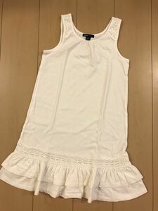 美品☆GAP/ギャップキッズ チュニックワンピース オフホワイト 140cm