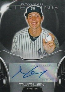 2013 BOWMAN STERLING Nik Turley RC Auto 広島カープ 来日外国人 ニック・ターリー直筆サインカード