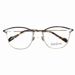 未使用品【ヨウジヤマモト】本物 Yohji Yamamoto 伊達眼鏡 19-0045-3 ゴールド色系 サングラス めがね メンズ レディース 日本製 送料520円