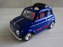 Majani FIAT 500／マイアーニ フィアット 500 1/48★ネイビー　ミニカー・プルバック・バレンタイン【未使用に近い】_画像1