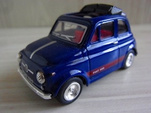 Majani FIAT 500／マイアーニ フィアット 500 1/48★ネイビー②　ミニカー・プルバック・バレンタイン【未使用に近い】