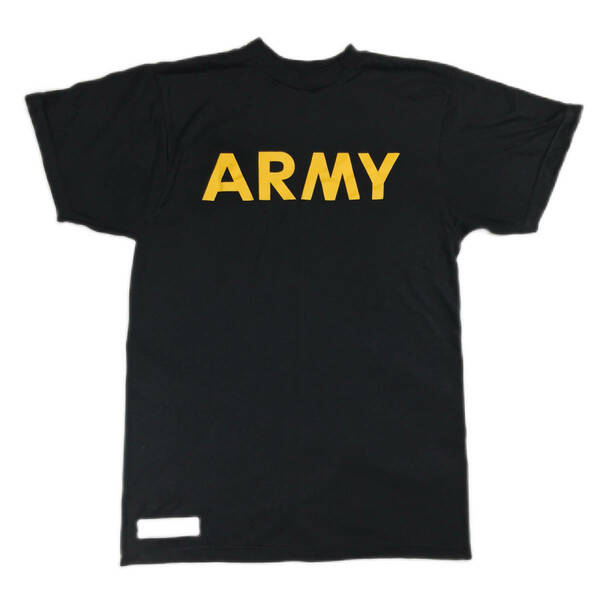 米軍 ARMY プリント トレーニングTシャツ 黒 SMALL 本物 アメリカ陸軍 ③