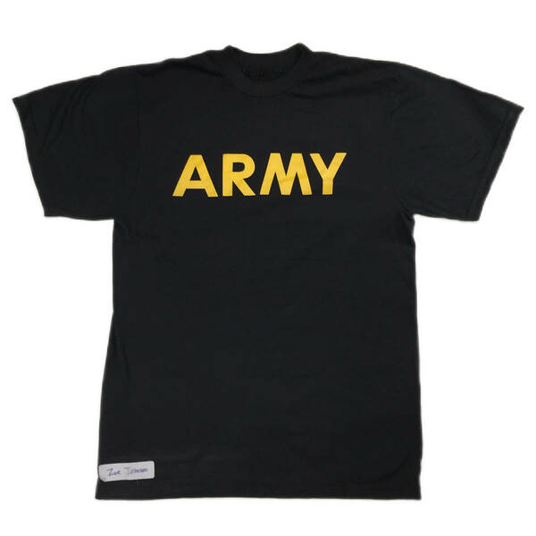 米軍 ARMY プリント トレーニングTシャツ 黒 SMALL 本物 アメリカ陸軍 ②