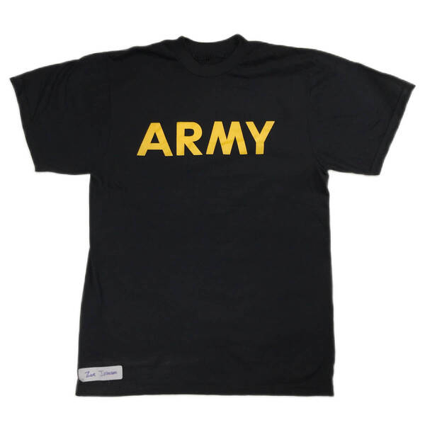 米軍 ARMY プリント トレーニングTシャツ 黒 SMALL 本物 アメリカ陸軍 ②