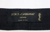 極美品 DOLCE & GABBANA ドルガバ pretty ロゴプレート付 リジッド デニムパンツ インディゴブルー レディース 38 スキニージーンズ_画像5