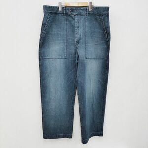 45R/45rpm tweed Denim. 908 Baker pants ( indigo -ply ) Denim pants four tea five a-rupi- M 3-0620G 217670