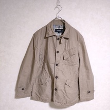 BURBERRY BLACK LABEL コットンリネン サイズL ジャケット ライトブラウン バーバリーブラックレーベル 3-0716M 217063_画像1