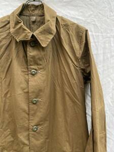 抜群の雰囲気 2トーン WORK COAT バンブー釦？ ワークコート 外套 JAPAN VINTAGE ジャパンヴィンテージ 日本の古い服 30s40s