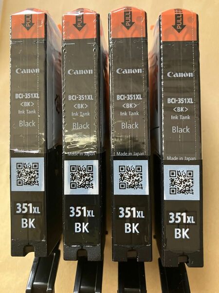 Canon純正インク　351XL-BK4本　取付期限不明