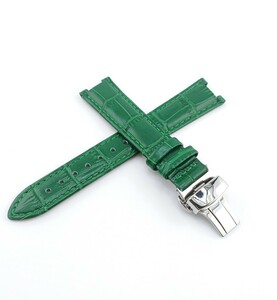 18mm наручные часы вмятина type кожа кожаный ремень зеленый зеленый D пряжка [ соответствует ] Cartier Pacha C/35 Cartier