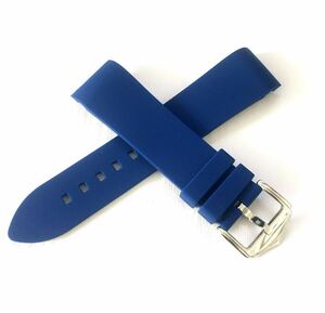 22mm наручные часы силикон резиновая лента гладкий синий blue хвост таблеток модель [ соответствует ]SEIKO дайвер модель SKX Samurai и т.п. Seiko 