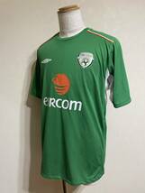 【未使用】 UMBRO IRELAND アンブロ サッカー アイルランド代表 2004 ホーム ユニフォーム サイズL 半袖 緑 デサント UDA6418H_画像6