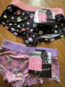 L size!2 pieces set! pretty cat Chan pattern 1 sheets anddodo pattern 1 sheets! lustre feeling exist tsuru Sara . material! lady's! Boxer shorts!