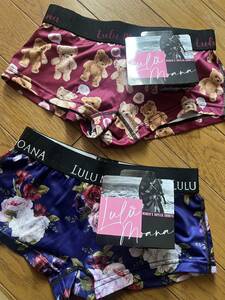 M size!2 pieces set! pretty!.. Chan pattern 1 sheets and rose floral print 1 sheets! lustre feeling exist tsuru Sara . material! lady's! Boxer shorts!