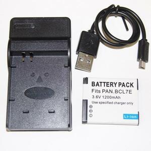 Panasonic DMW-BCL7/DMW-BCL7E 互換バッテリー＆USB充電器セット