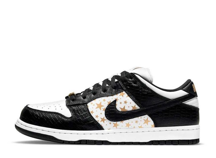 Supreme Nike SB Dunk Low OG QS Gold Stars White/Black 28.5cm