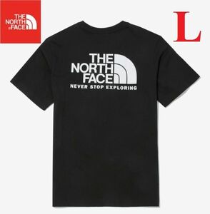 海外限定！ THE NORTH FACE ノースフェイス Tシャツ 半袖 ビックロゴ メンズ レディース 黒/L K315B