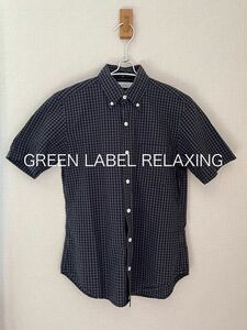 ★値下げ中★ユナイテッドアローズ　green label relaxing 半袖シャツ　メンズ　サッカー生地 チェック柄