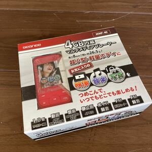 【マルチメディアプレーヤー】映像 音楽 写真 geanee ジーニー ボイス録音 ラジオ FM 4GB 通電確認OK MMP-40