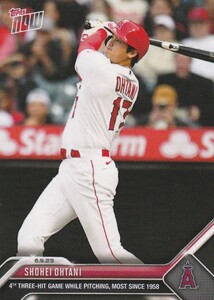 2023 Topps Now☆大谷翔平 投手としてシーズン4度目の3安打 24時間限定 日本代表 エンゼルス 元日本ハム