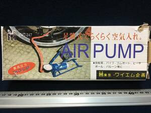 ★【逸品堂】★ 自転車 足踏式 らくらく 空気入れ フロア エアーポンプ 遠征 小型 携帯 エアーコンプレッサー AIR PUMP 東京 ワイエム企画