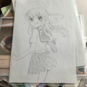 Art hand Auction Girl s5 handwritten illustration, Comics, Anime Goods, Hand-drawn illustration