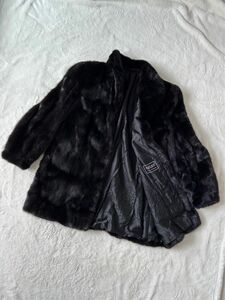 PRELIOT最高級　ブラックミンクコート　毛皮コート　ロングコート
