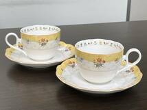 ★【ペア カップ&ソーサー】Noritake (ノリタケ) TRUE LOVE (トゥルーラブ) 2客セット★品番：9438_画像1