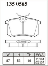 ディクセル ESタイプ リア左右セット ブレーキパッド C3 B6HN01/B6HN05 1350565 DIXCEL エクストラスピード ブレーキパット_画像3