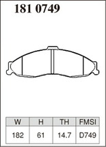 ディクセル Pタイプ フロント左右セット ブレーキパッド カマロ CF43A/CF43AK 1810749 DIXCEL ブレーキパット_画像3