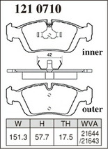 ディクセル SP-βタイプ フロント左右セット ブレーキパッド E36 BF20/BF28/BJ25/BK28/CB20/CB25/CD28 1210710 DIXCEL ブレーキパット_画像2