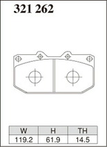 ディクセル Sタイプ フロント左右セット ブレーキパッド GTO Z15A 321262 DIXCEL ブレーキパット_画像3