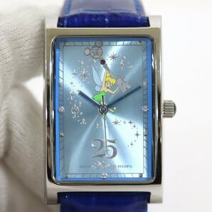 【ジャンク品】ディズニー 腕時計 ティンカーベル ブルー 同一商品2点セット/Disney/クォーツ/ピーターパン/aj1558の画像2