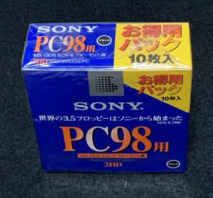 [ unopened ]SONY PC98 for 3.5 -inch floppy disk 10 sheets entering black 10MF2HDGEPC