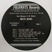 ☆彡 Son House / J.D. Short Delta Blues [ US '68 Folkways Records FTS 31028 ]_画像3