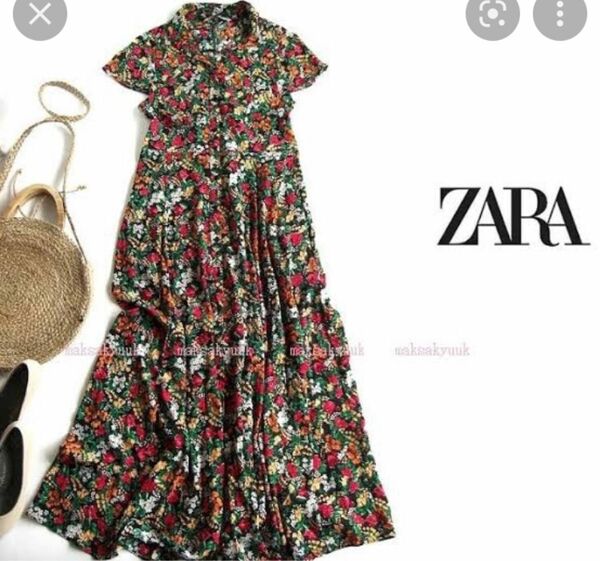 ZARA 花柄ワンピース タグ付き