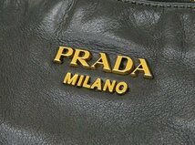 PRADA/プラダ 2WAYバッグ ハンドバッグ BR4281 ソフトレザー ブラック ファスナー バッグタグ 肩掛けバッグ ウィメンズ_画像5