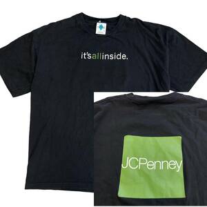 00s JC Penny It's all inside Tシャツ XL ブラック JCペニー ロゴ Penneys USA アメリカ 企業 ストアブランド 90s ヴィンテージ