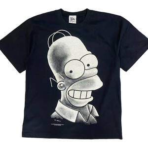 1995 The Simpsons シンプソンズ ホーマー Tシャツ M ブラック Homer Simpson キャラクター アメコミ アニメ キャラT 90s ヴィンテージ